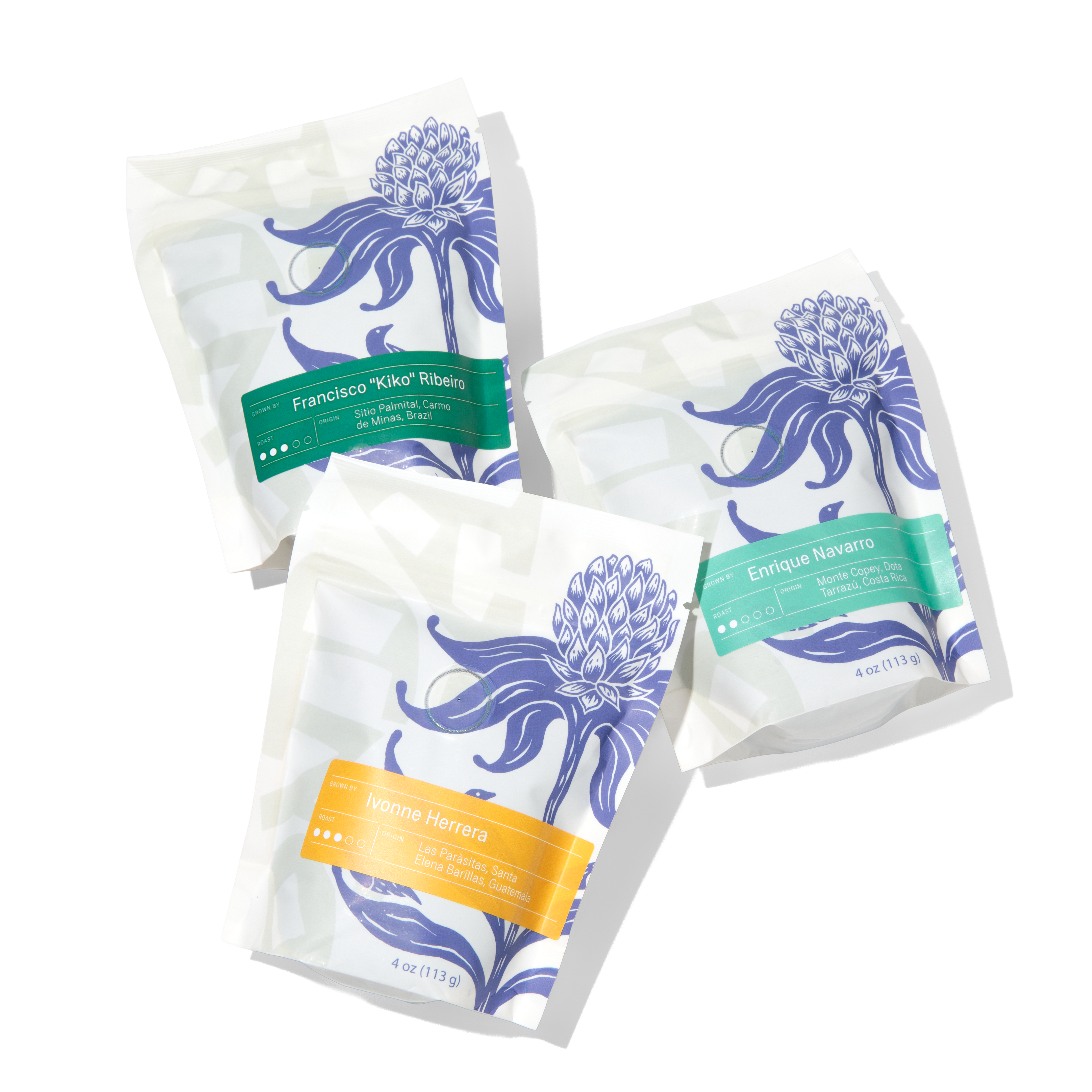 Single Origin Coffee Sample Pack / Costa Rica / Brazil / Guatemala