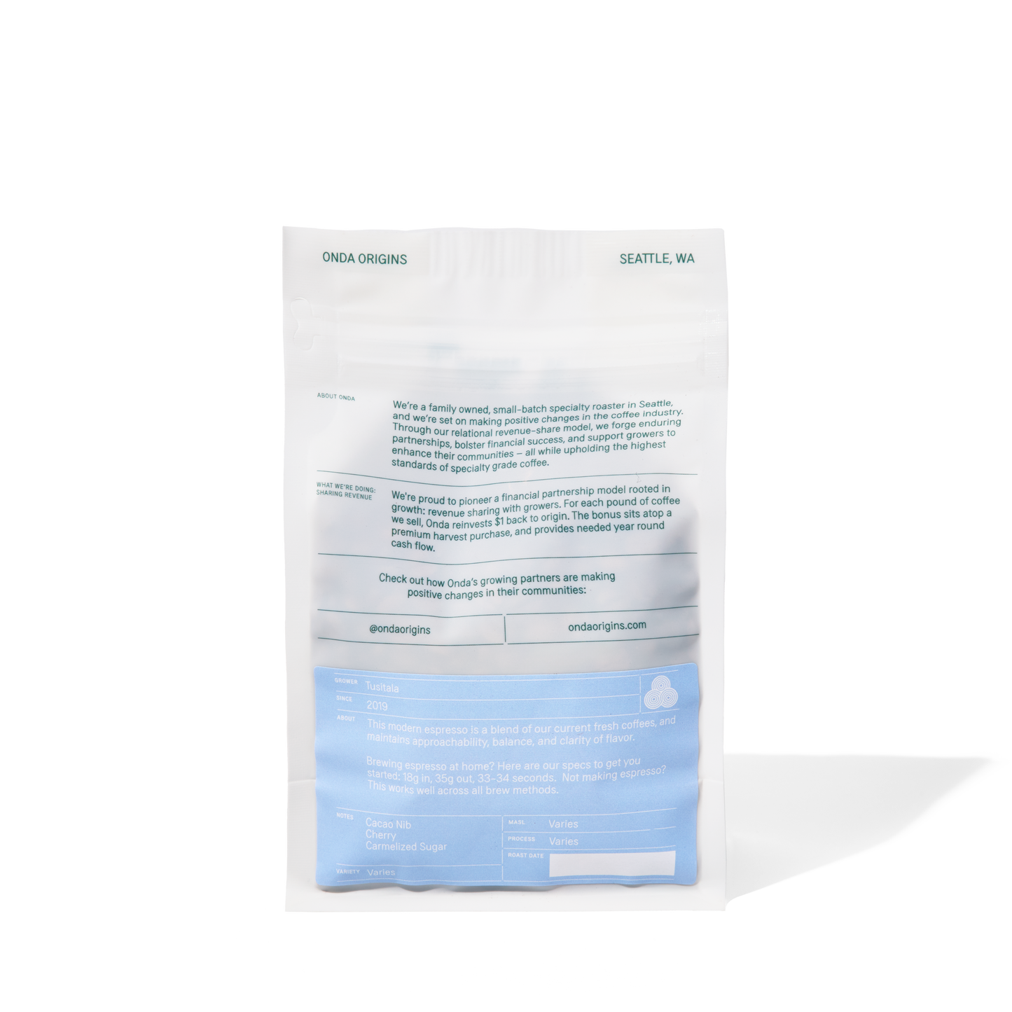 Specialty coffee blend, espresso coffee blend, espresso blend coffee beans, bag of specialty coffee beans, balanced coffee flavors, coffee beans for espresso