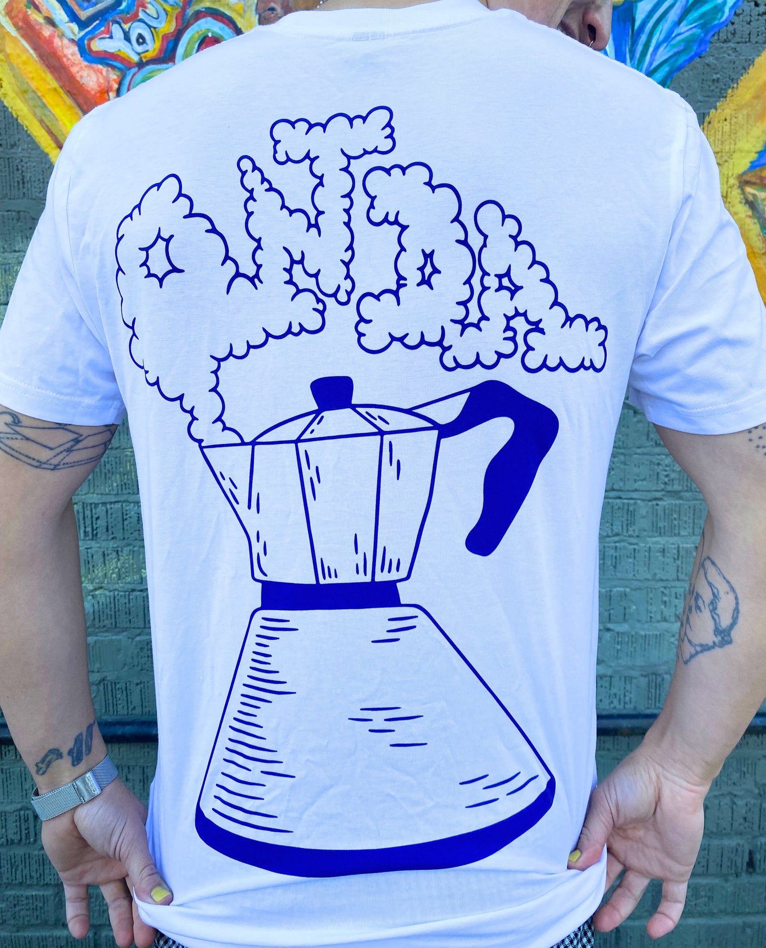Que onda t-shirt, moka pot t-shirt, moka pot shirt, gifts for coffee lovers, specialty coffee gifts