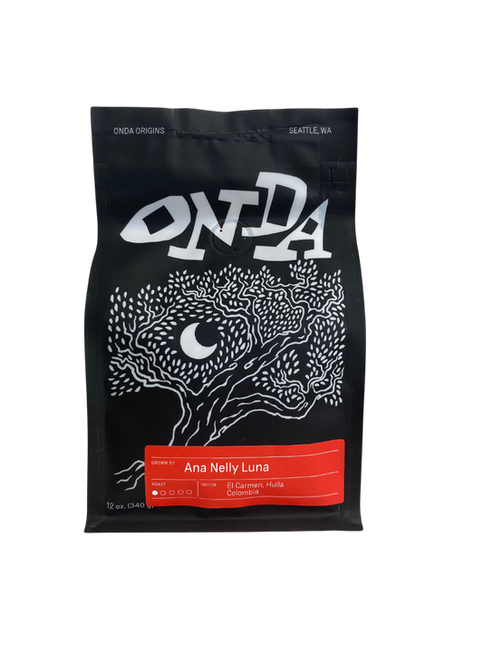 Light roast, single origin coffee from Ana Nelly Luna in Huila, Colombia