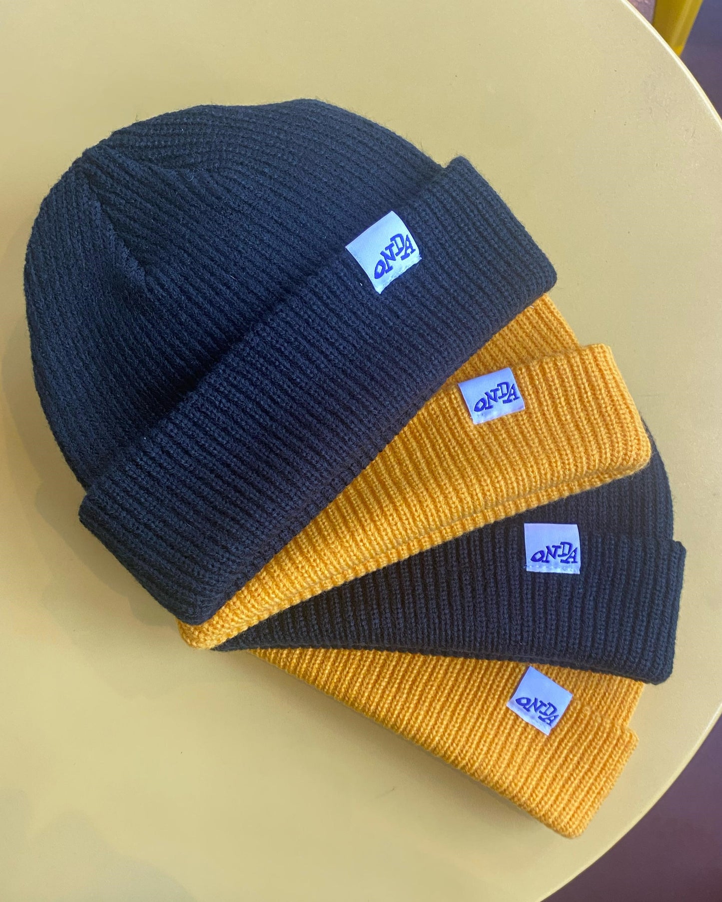 Yellow beanie, yellow hat, yellow merch, yellow beanie gift, gorro amarillo, coffee lovers, coffee shop, coffee gifts, que onda, Fishermans beanie cap