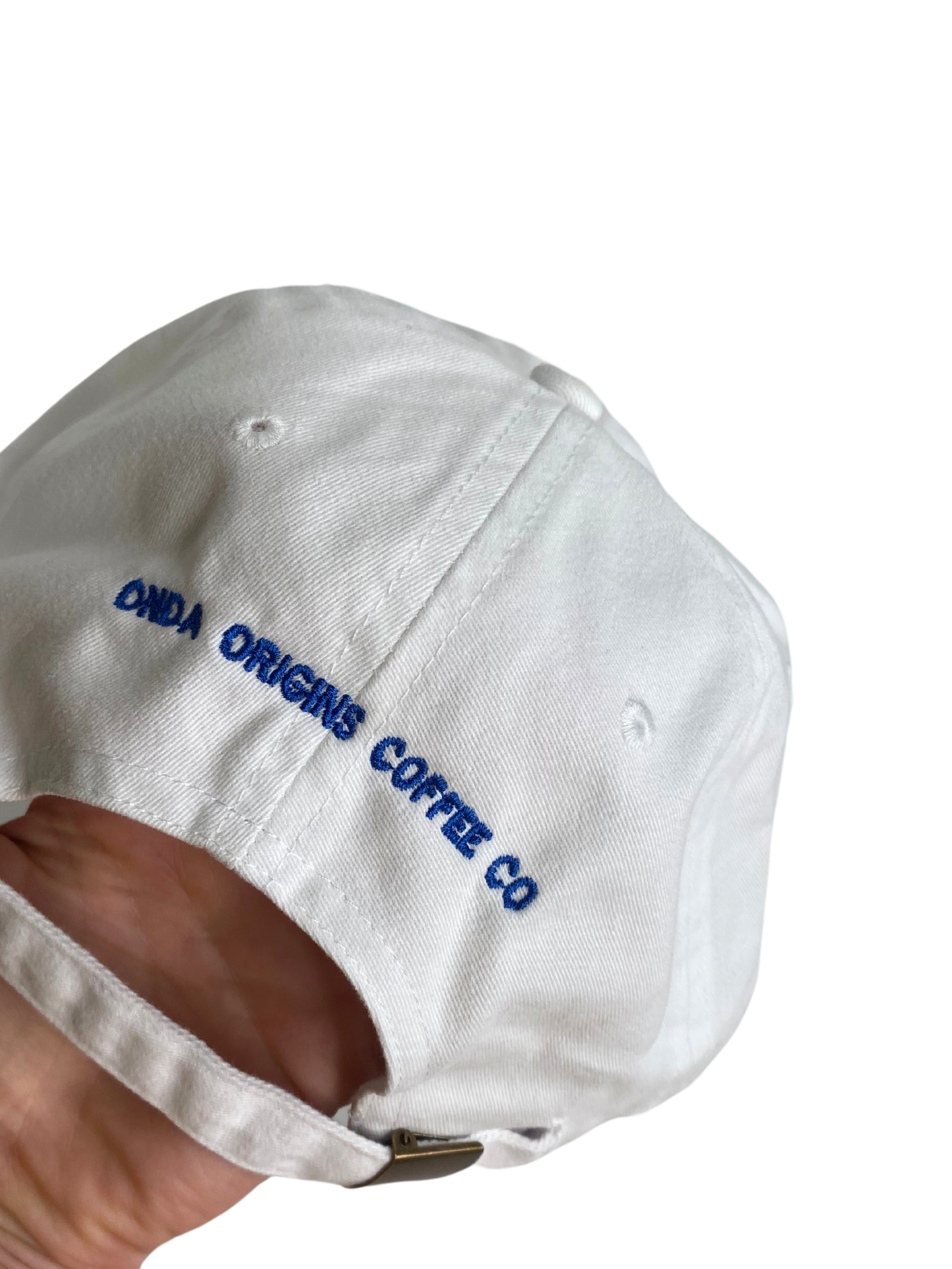 Stylish and trendy dad hat, Onda Origins Coffee, coffee shop merchandise, stylish coffee merch, coffee shop gifts, coffee lover gifts